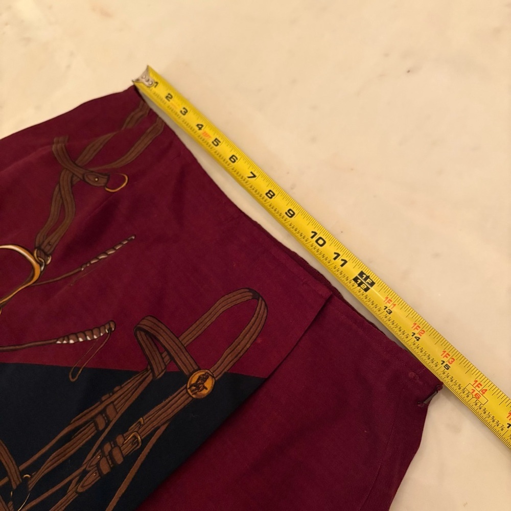 Ralph Lauren Vintage 80s Equestrian Mini Skirt Horse Bit Stirrup Wool Wrap Short - Picture 12 of 16